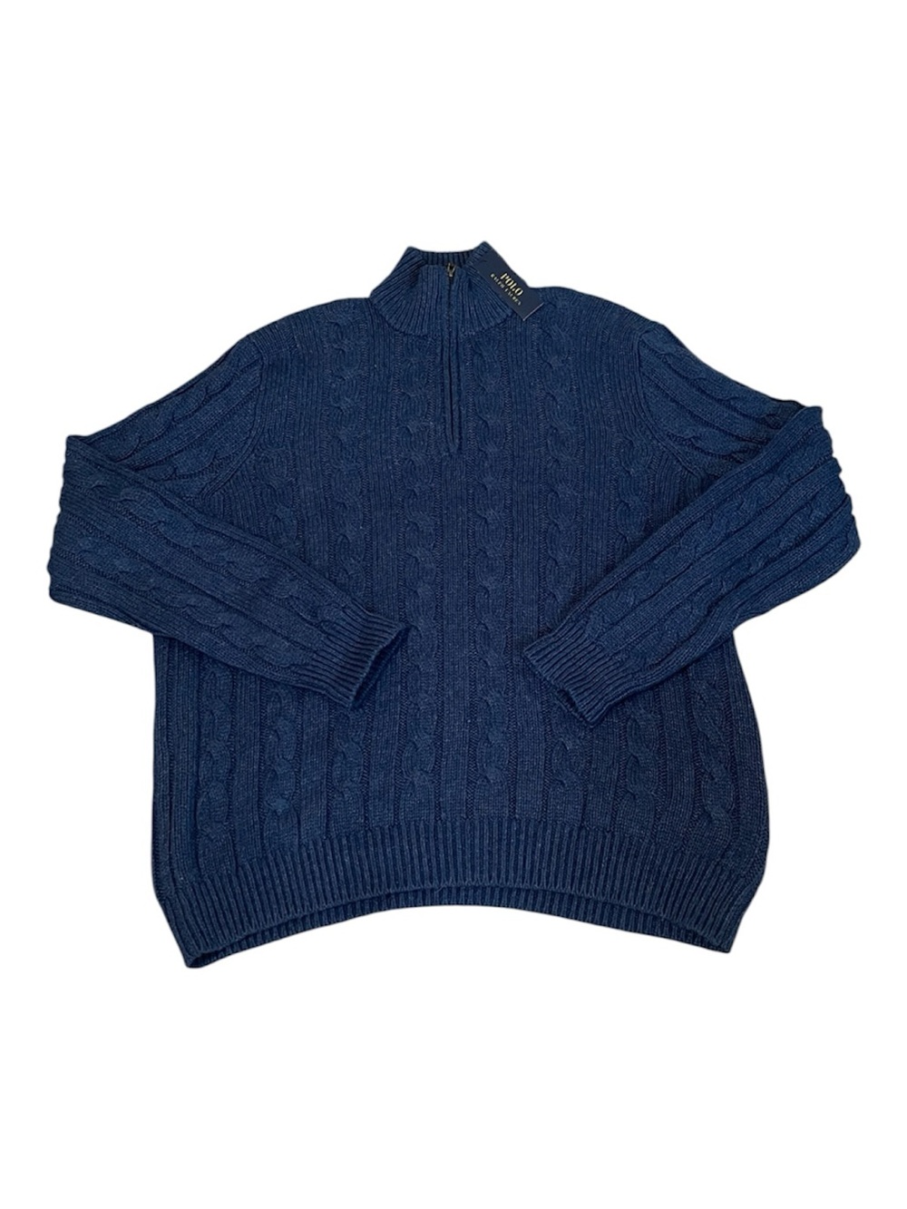 Polo Ralph Lauren Silk Cable Knit Half-Zip Sweater - NWT - Picture 2 of 7